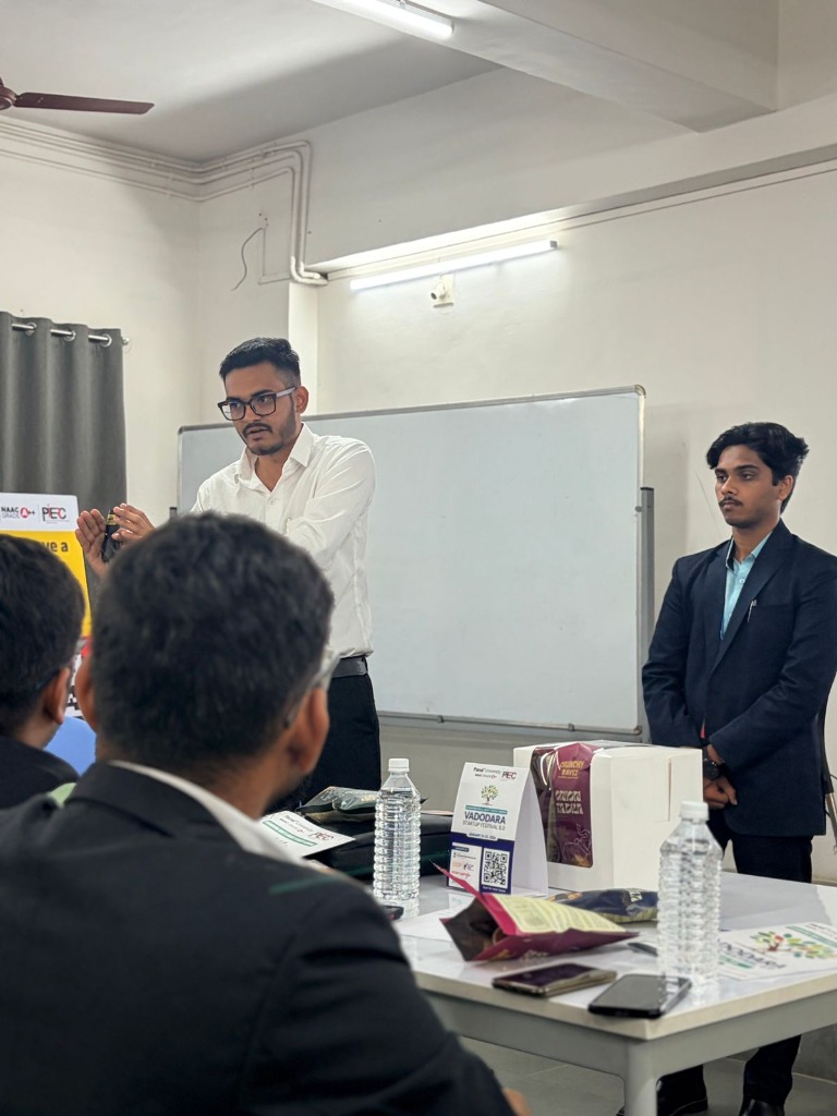 Ved pitching at Vadodara Startup Festival